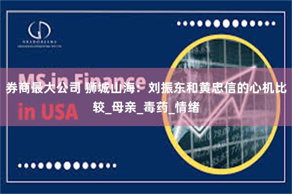 券商最大公司 狮城山海：刘振东和黄忠信的心机比较_母亲_毒药_情绪