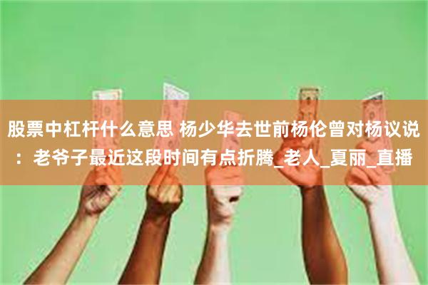 股票中杠杆什么意思 杨少华去世前杨伦曾对杨议说：老爷子最近这段时间有点折腾_老人_夏丽_直播