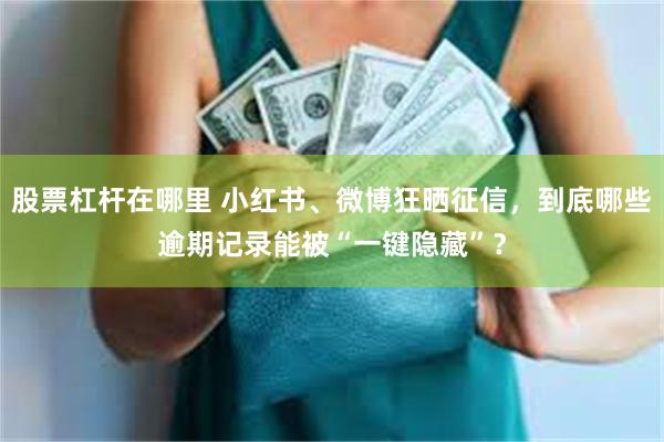 股票杠杆在哪里 小红书、微博狂晒征信，到底哪些逾期记录能被“一键隐藏”？